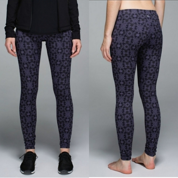 lululemon athletica Pants - Lululemon Wunder Under Leggings Full On Luon Mini Prisma Nightfall Black Grape